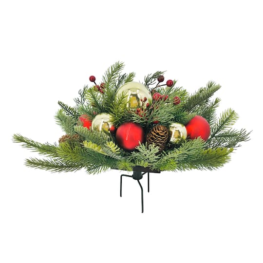 Outdoor Christmas Greenery, Planters, Hanging Baskets & More